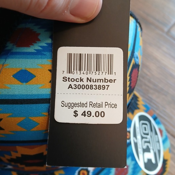 Ariat Trucker Hat Cap Mens Adjustable Flexfit 110 Southwest Pattern Mesh Cowboy - Picture 8 of 8